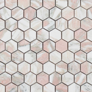 Strawberry Creme Hexagon Mosaic