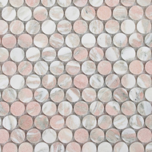 Strawberry Creme Pennyround Mosaic