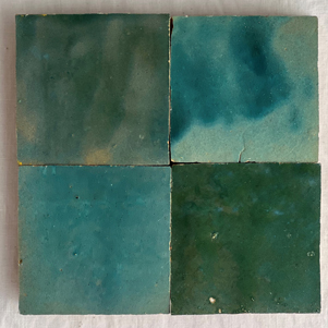 Zellige Atlas Blue/Green 100x100mm