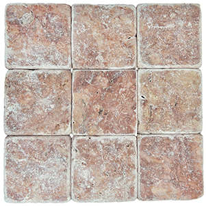 Rosso Travertine Renaissance 100x100mm