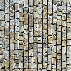 Antique-Cut Noce Travertine Mosaics