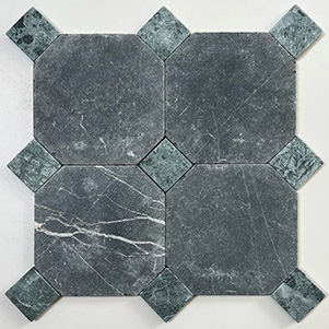 Nero Marquina Octagon & Juniper Square