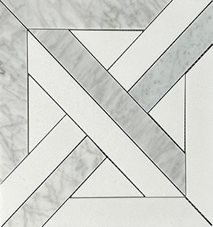 Jumbo Stone Parquet Mosaics - Carrara & Thassos